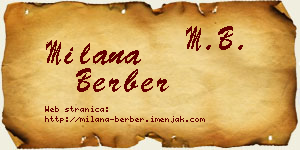 Milana Berber vizit kartica